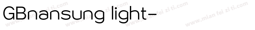 GBnansung light字体转换